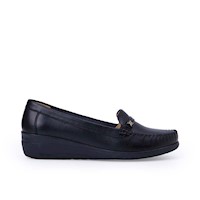 Zapato Mocasín Casual LE-2513 Negro Viale Cuero