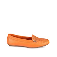 Zapato Mocasín Casual CORE-2101 Naranja Viale Cuero