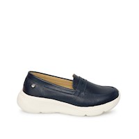 Zapato Mocasín Casual REC-2513 Patriot/Azul Viale Cuero