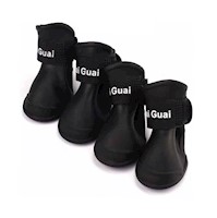 Zapatos de silicona para mascotas perros negro talla M