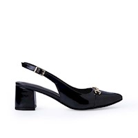 Zapato Stiletto Casual TATI-2522 Negro Viale Cuero