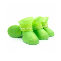 Zapatos de silicona para mascotas perros verde talla M