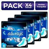 Always Noches Tranquilas Seca 8 unidades PackX4