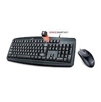 TECLADO GENIUS + MOUSE SMART KM-200 USB MULTIMEDIA SP BLACK