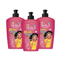 Crema De Peinar Divino Potinhosakala Para Niños 250ml 3 Unid