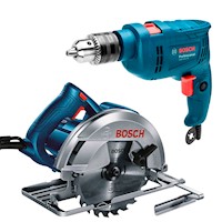 Sierra Circular Bosch GKS 150+Disco+Taladro Percutor Gsb 550