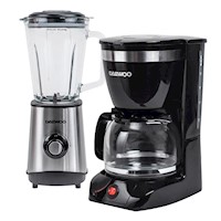 Combo Daewoo Cafetera 1.25L 12 tazas + Licuadora 1.5L