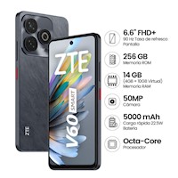 Celular ZTE V60 Smart 256GB 4GB Negro