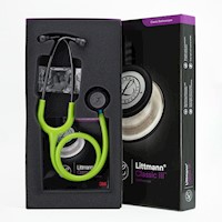 Estetoscopio LITTMANN Classic III Smoke Chestpiece Verde Limón Vástago Azul 5875