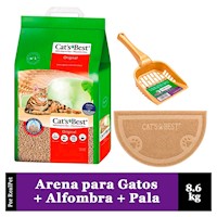Arena para Gatos Cats Best Original 8.6 kg + Alfombra + Pala