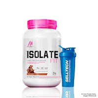 Proteína Mslava Fit Isolate 2.65lb Chocolate + Shaker