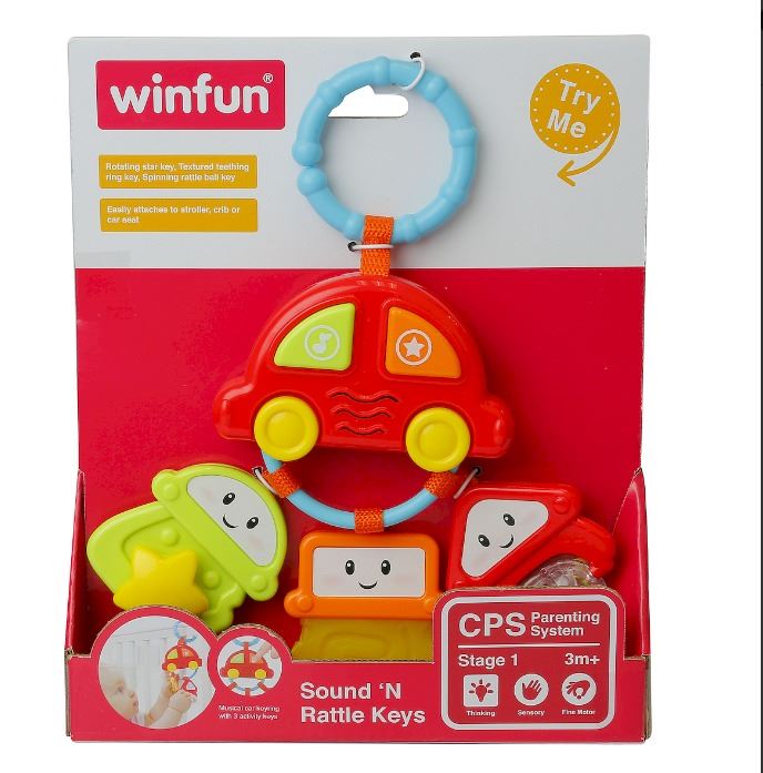 Teclas con sonido y sonajero Winfun,