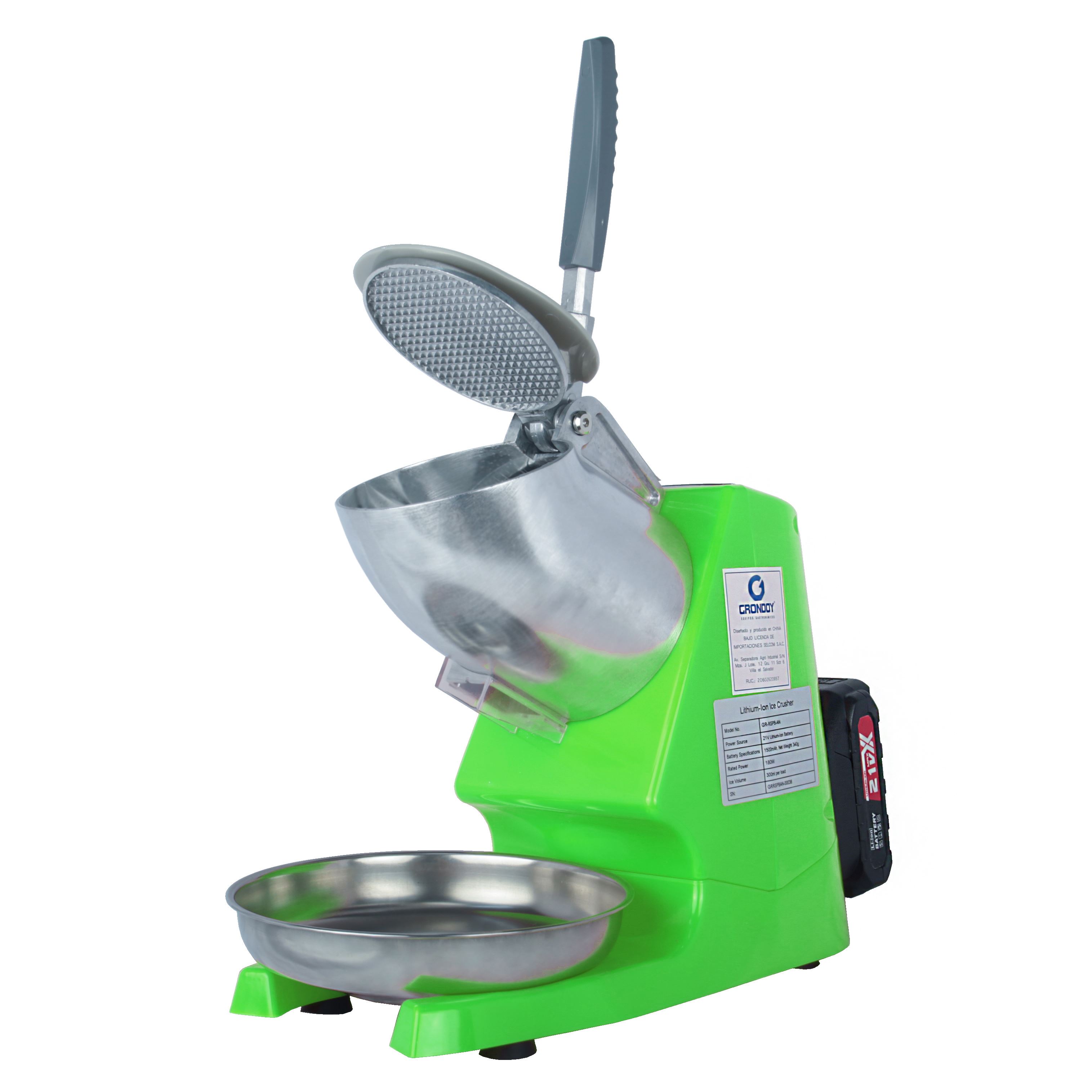 Raspadillera Inalámbrica Recargable 21V Color Verde Grondoy
