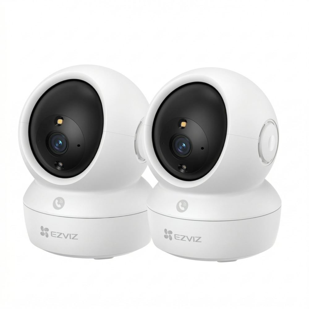 KIT 2 CAMARAS DE SEGURIDAD EZVIZ PARA INTERIORES H6C PRO FULL HD 2MP
