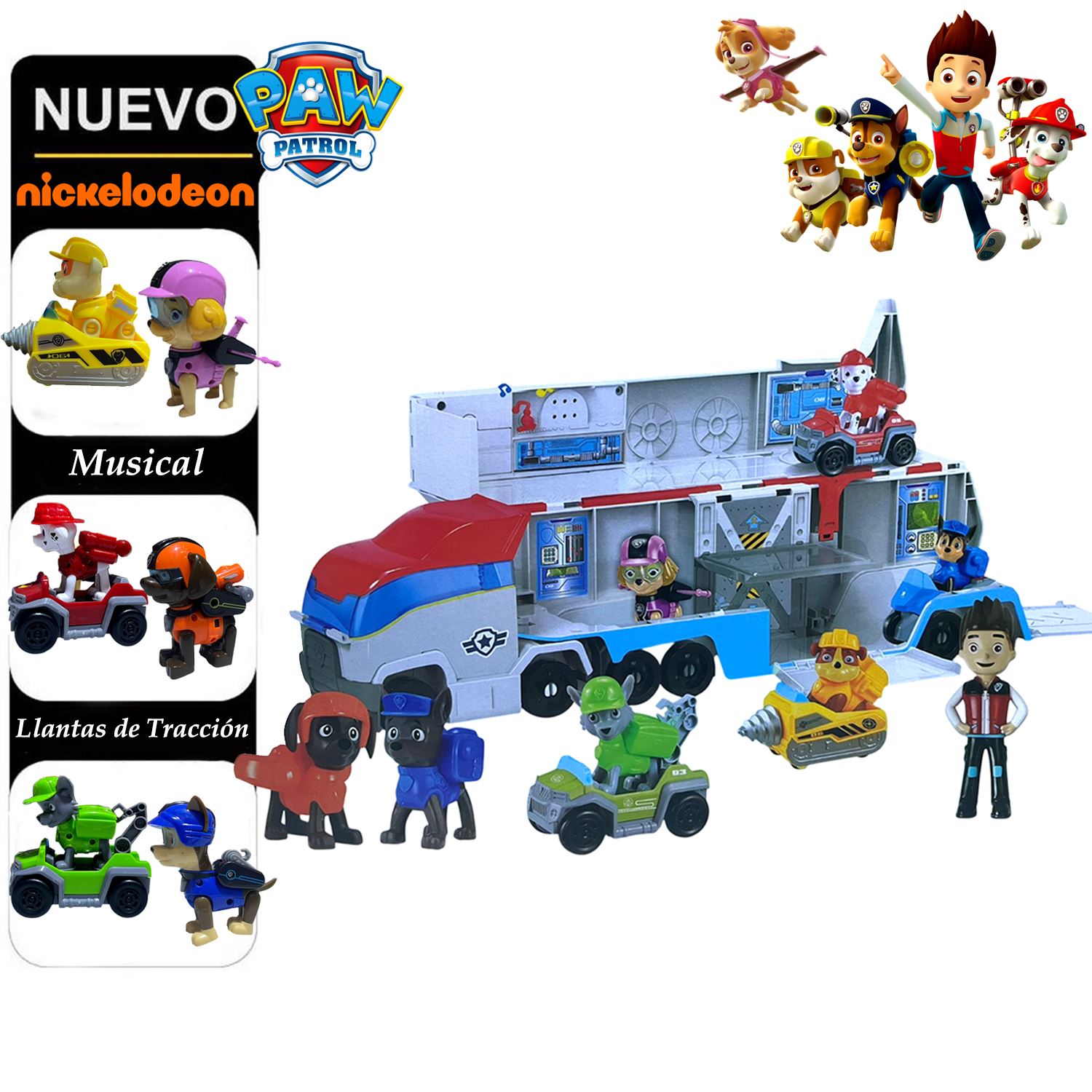 Set de Camión y Coches con Mascotas PAW PATROL