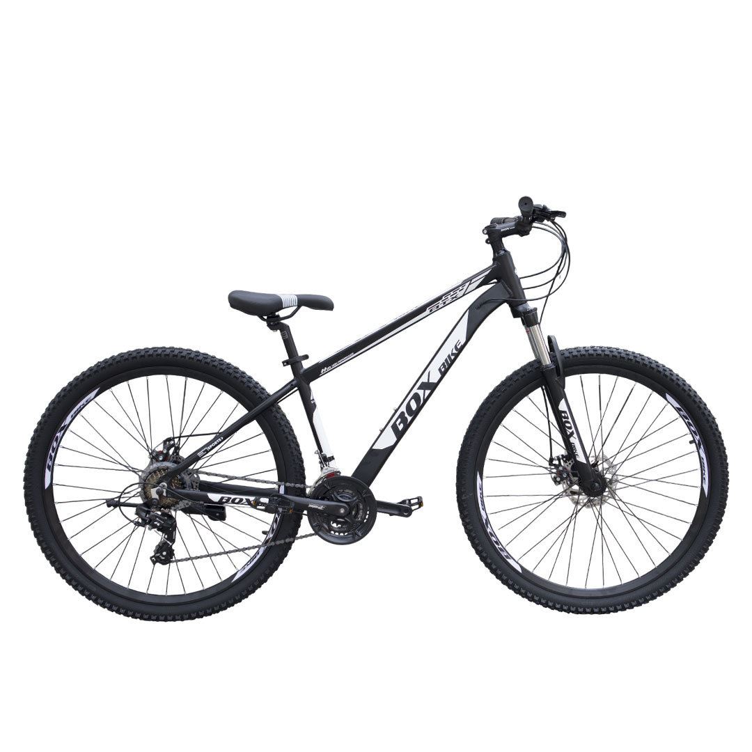 Bicicleta Box MTB ATX 3.0 de Aluminio Aro 29 - Negro con blanco