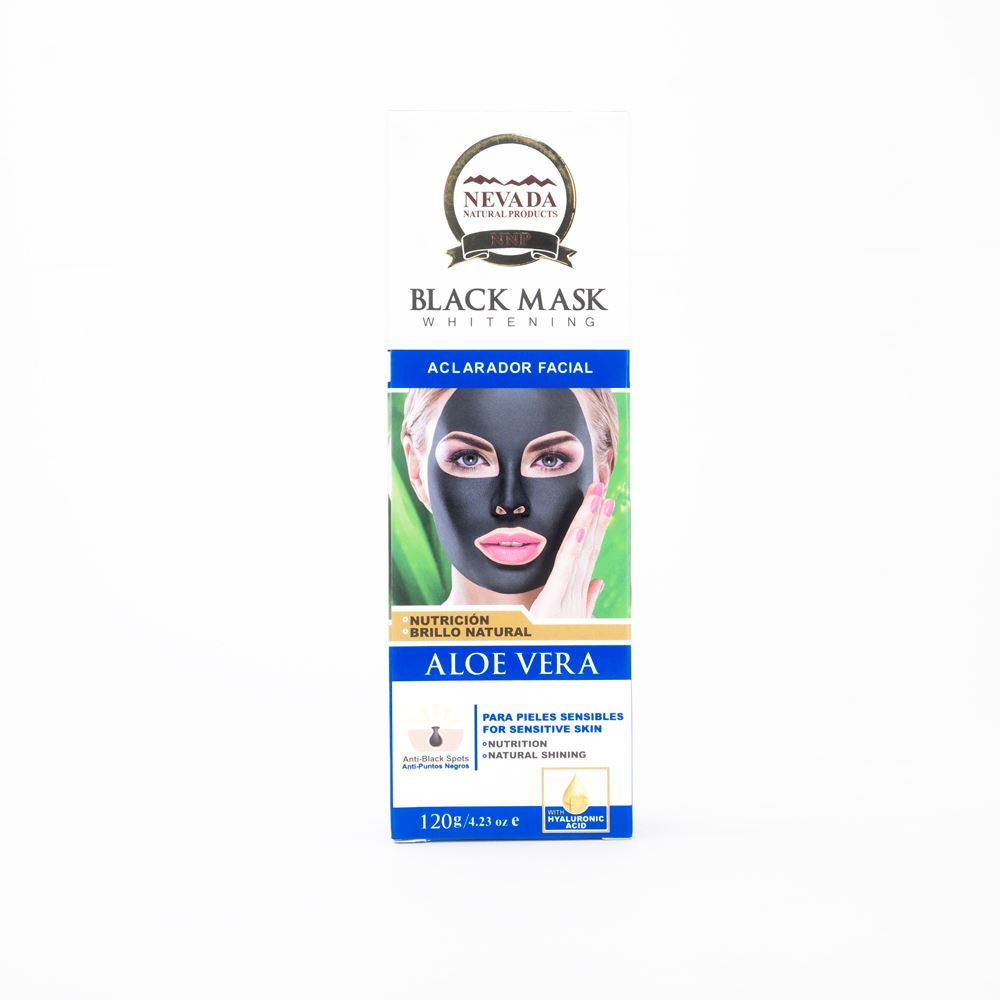 Mascarilla Negra Facial NEVADA Black Mask de Aloe Vera FCO 120 GR