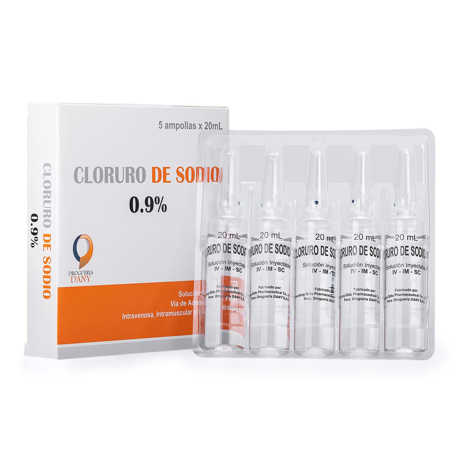 Cloruro de Sodio en Ampolla 20 ML 0.9% CAJA 5 UND