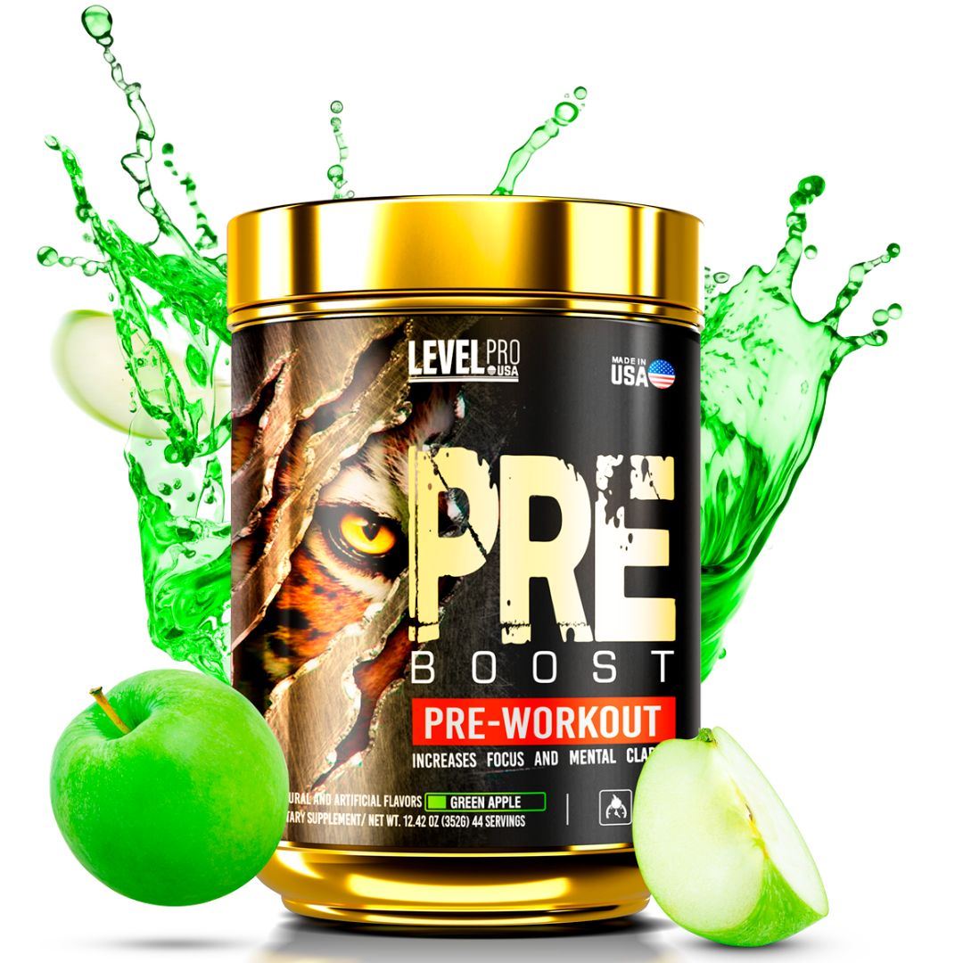 Pre Entreno Pre Boost Level Pro Polvo - Green Apple