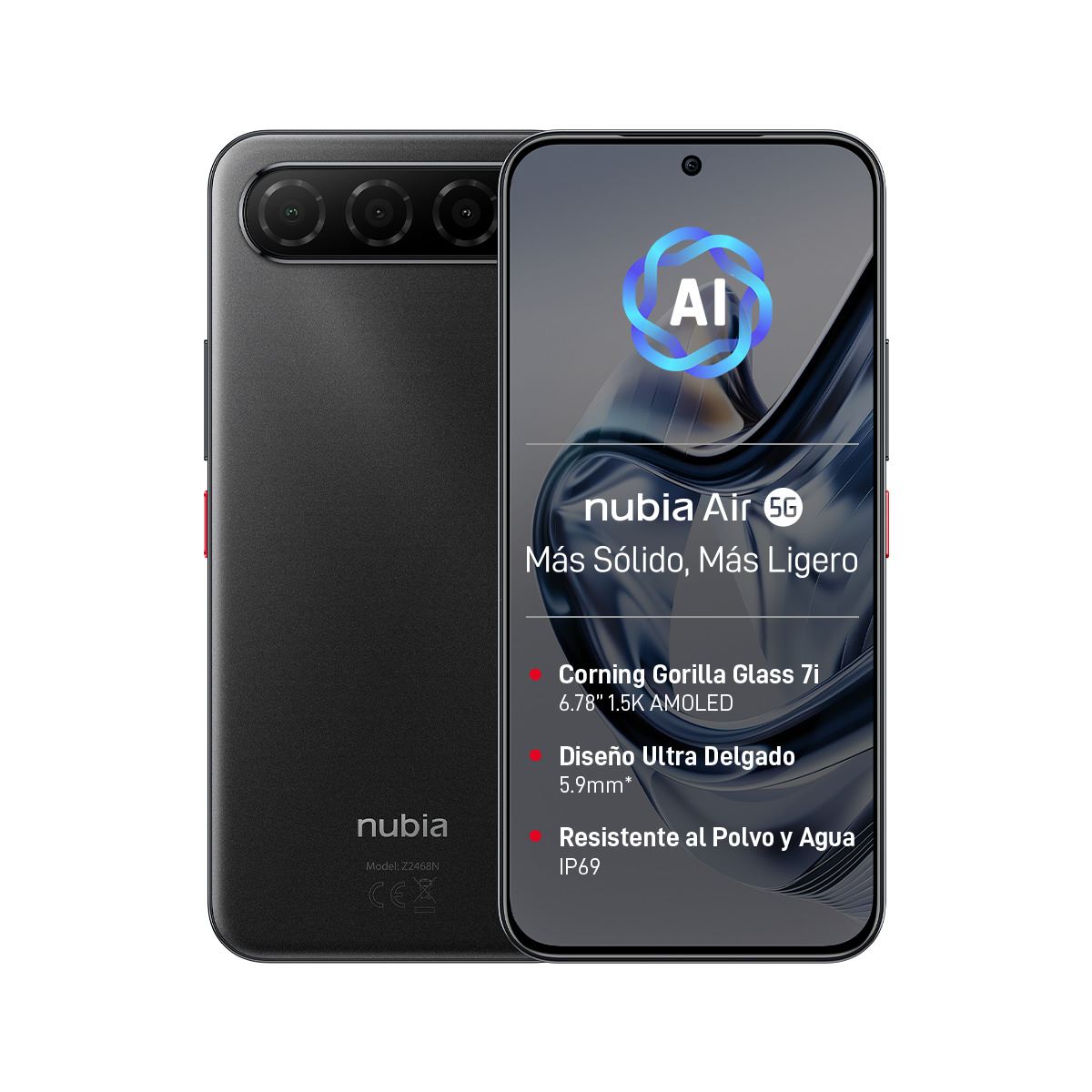 Smartphone ZTE Nubia Air (8gb+12gb - 256GB) - Negro