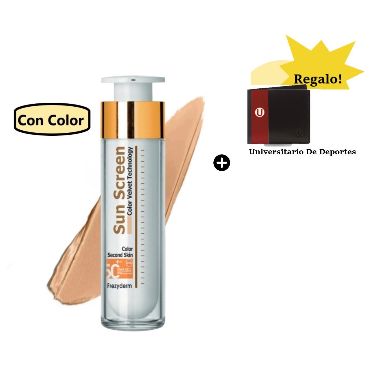 Frezyderm Color Face Spf50 50Ml+ Billletera Universitario 330ML