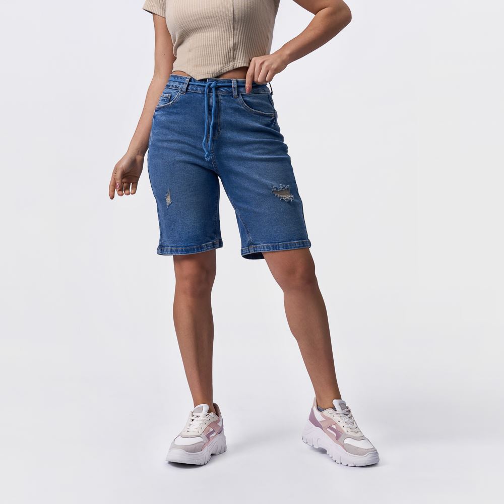 BERMUDA MACHINE MUJER BI25BIANA DENIM CONFORT