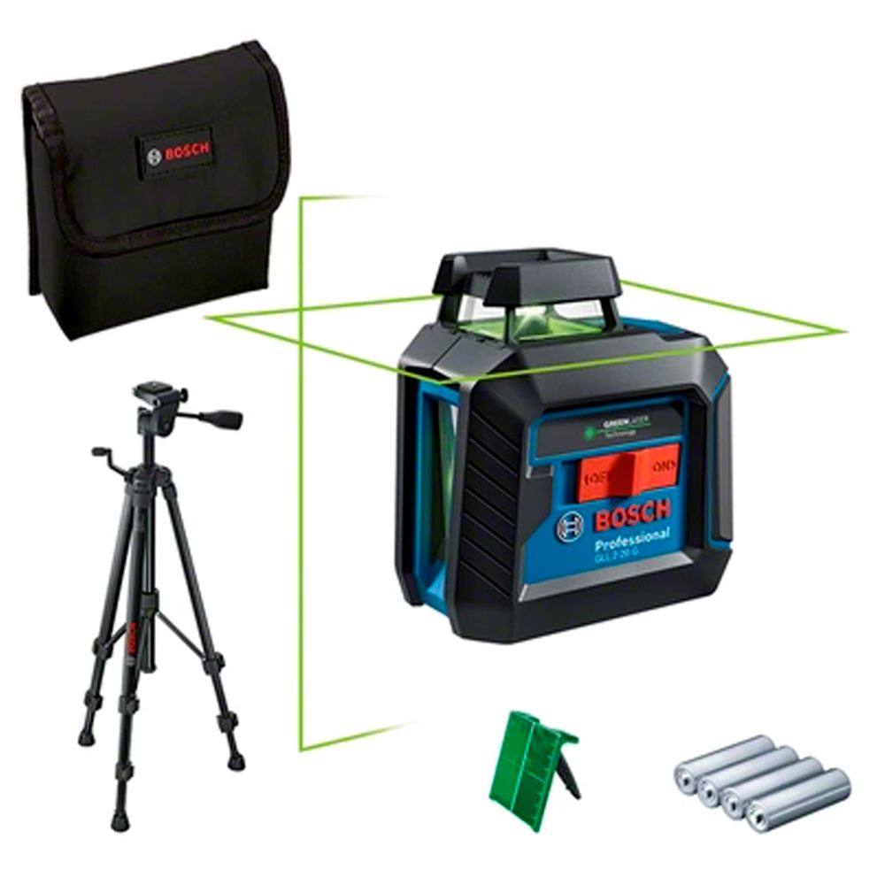 Nivel Láser líneas cruz 10mts GLL 2-20G +Tripode Bt150 Bosch