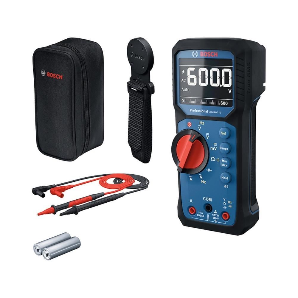Multímetro Digital 1000V + Soporte Magnético Bosch GDM 600-15