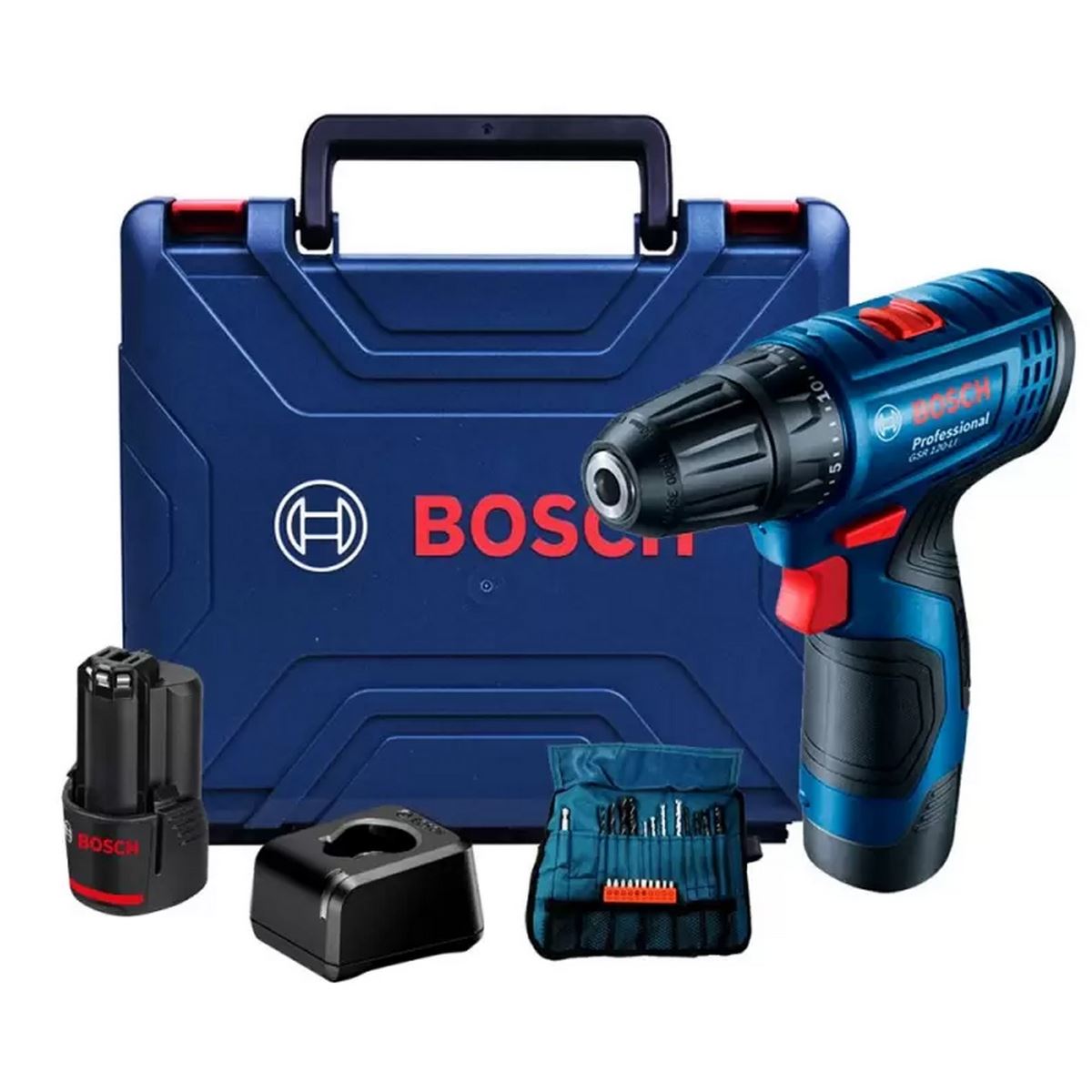 Talad atorn. Inalám. 12V GSR 120LI 2.0AH 30Nm + Set 23 Bosch