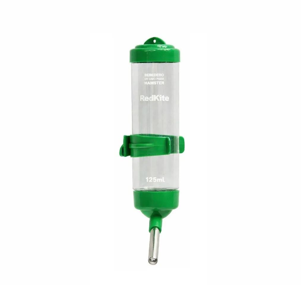 Bebedero De Botella Para Hamster Con Válvula 125 Ml Color Verde