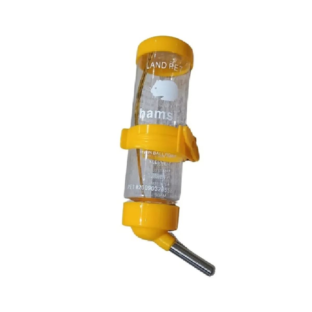 Bebedero De Botella Para Hamster Con Válvula 60 Ml Color Amarillo