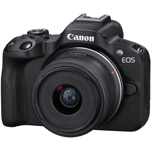 Camara Canon EOS R50 + RF 18-45mm IS STM + estuche + memoria 64gb + tripode