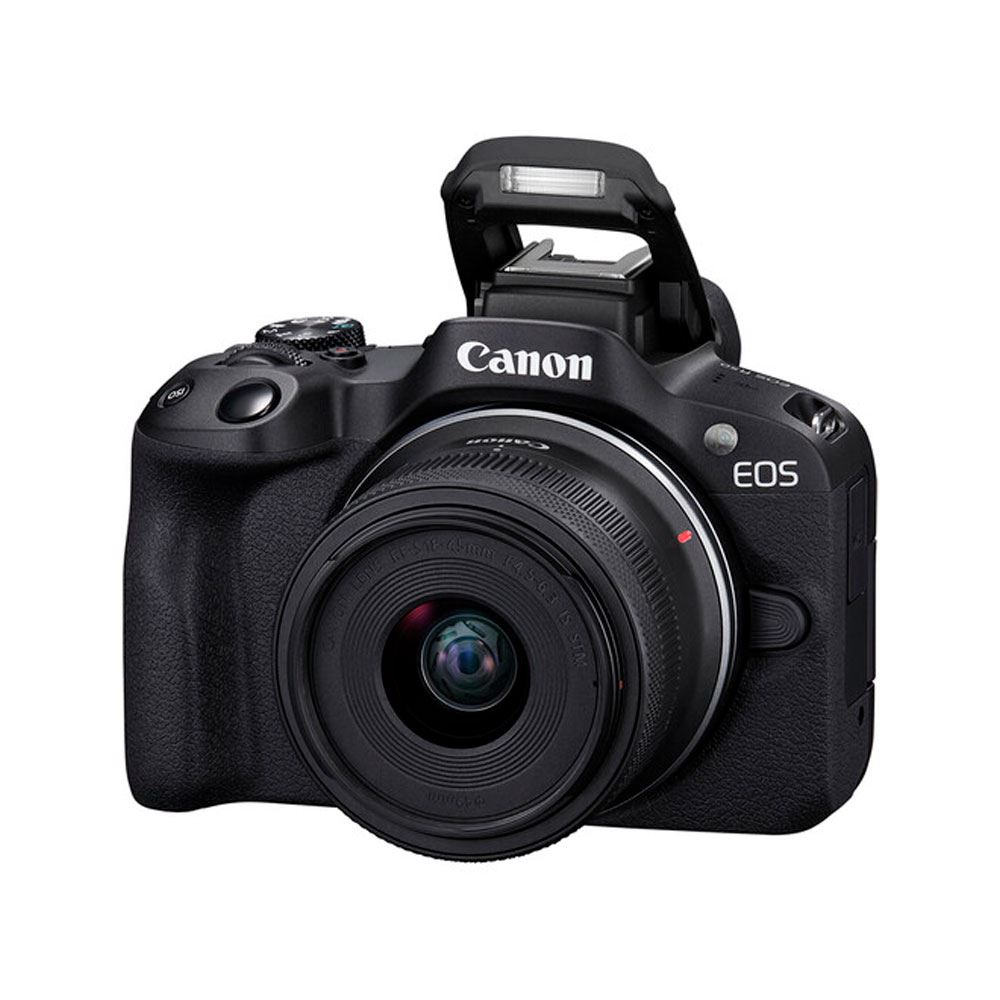 Camara Canon EOS R50 + RF 18-45mm IS STM (Gratis: Estuche + Mem.64GB)