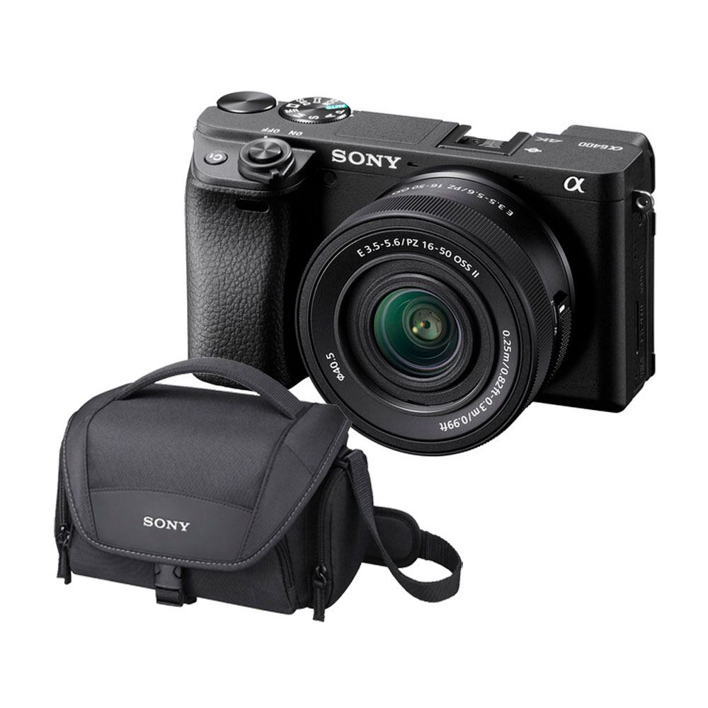 Camara Sony A6400 con 16-50mm f3.5-5.6 II (Gratis: Estuche Sony + Mem.64GB)