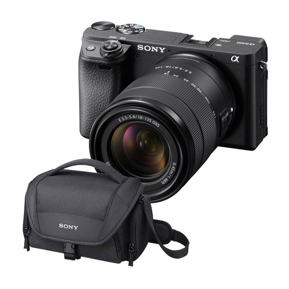 Camara Sony A6400 con 18-135mm f3.5-5.6 II (Gratis: Estuche Sony + Mem.64GB)