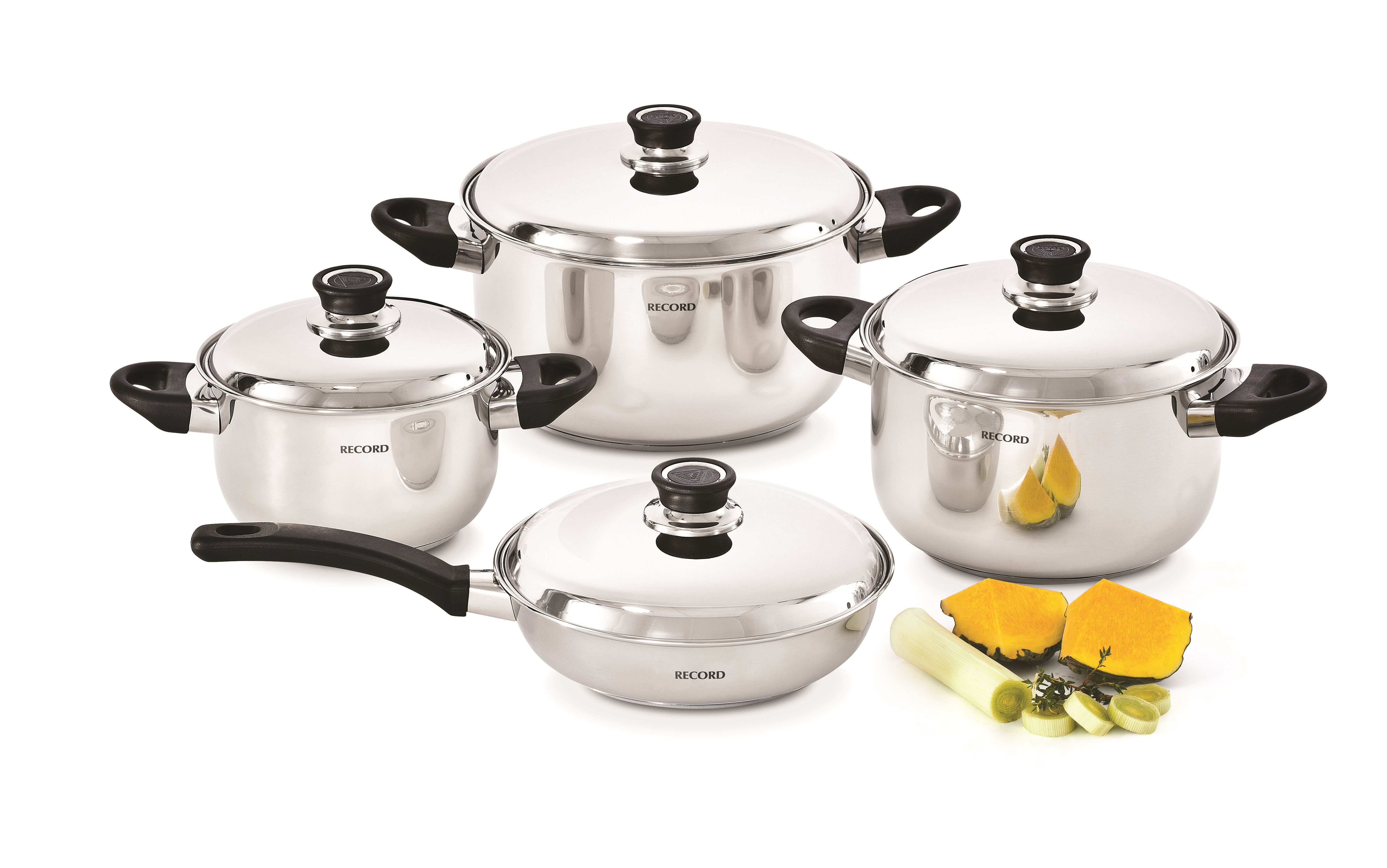 Record Juego de Ollas Inoxset Acero Inoxidable 8pz T/Acero