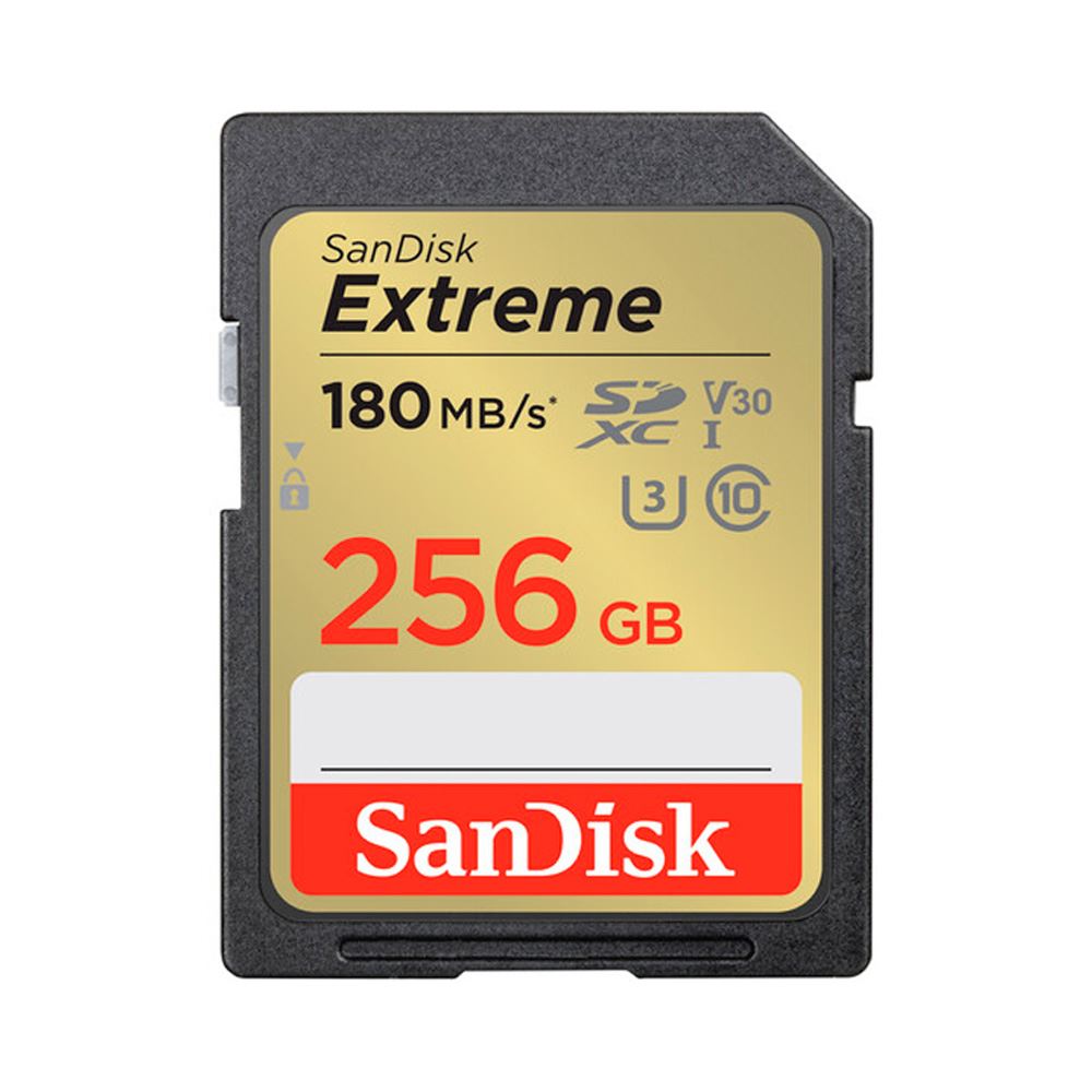 Memoria SD Sandisk 256GB Extreme - R180mb - W130mb