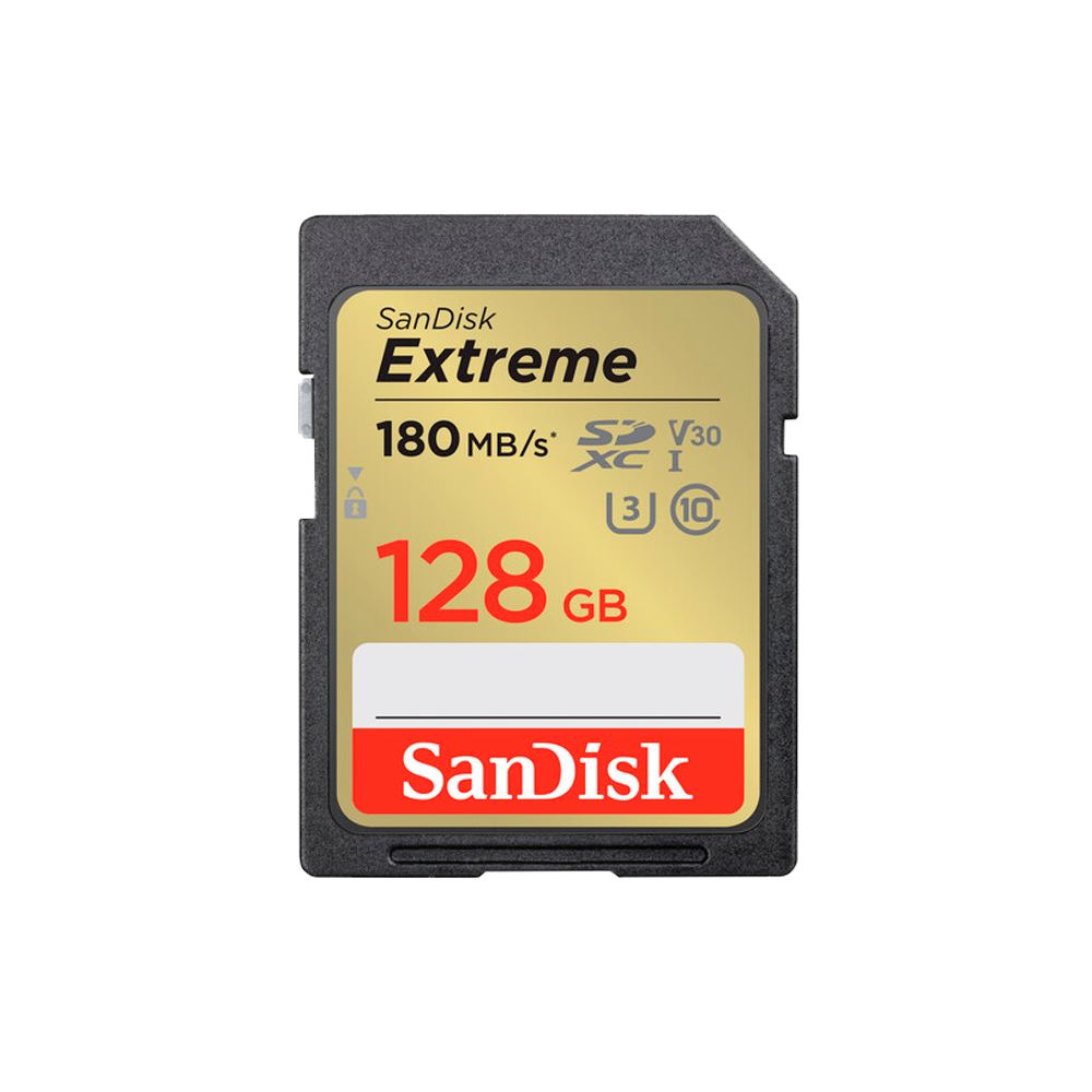 Memoria SD Sandisk 128GB Extreme - R180mb - W90mb