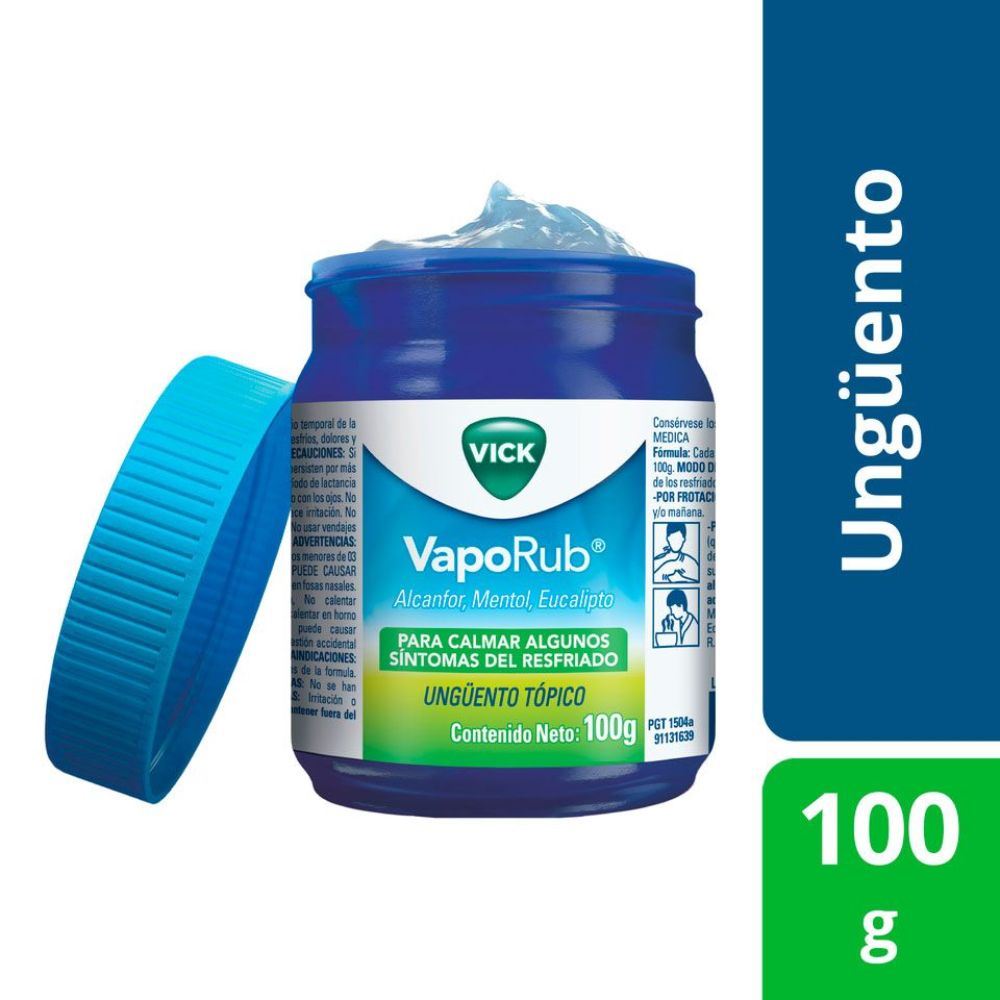 Comprar Ungüento Vick VapoRub Lata, Para Calmar Síntomas Del Resfriado -  12g/12 Uds