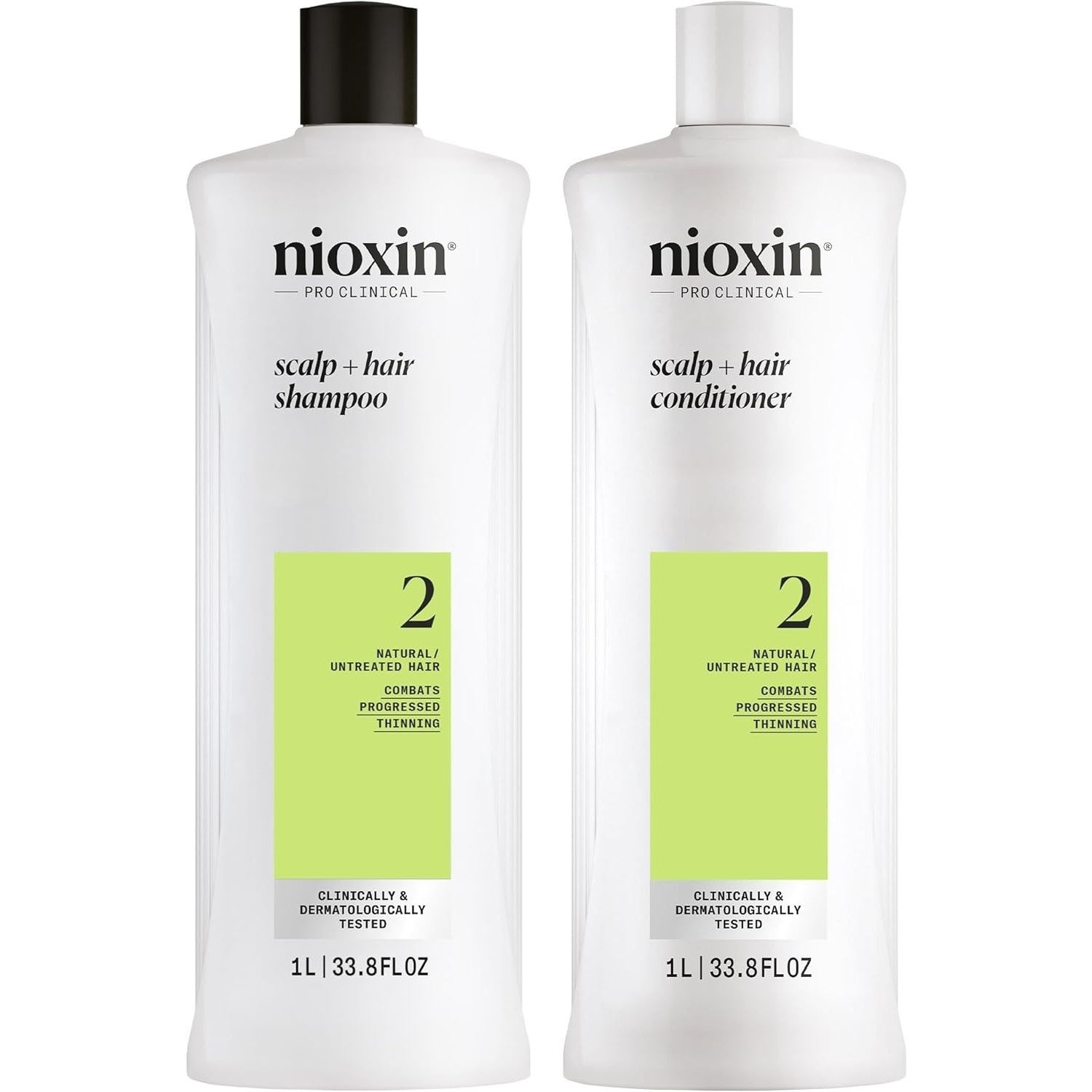Nioxin-2 Shampoo Densificador 1000ml + Acondicionador Cabello Natural