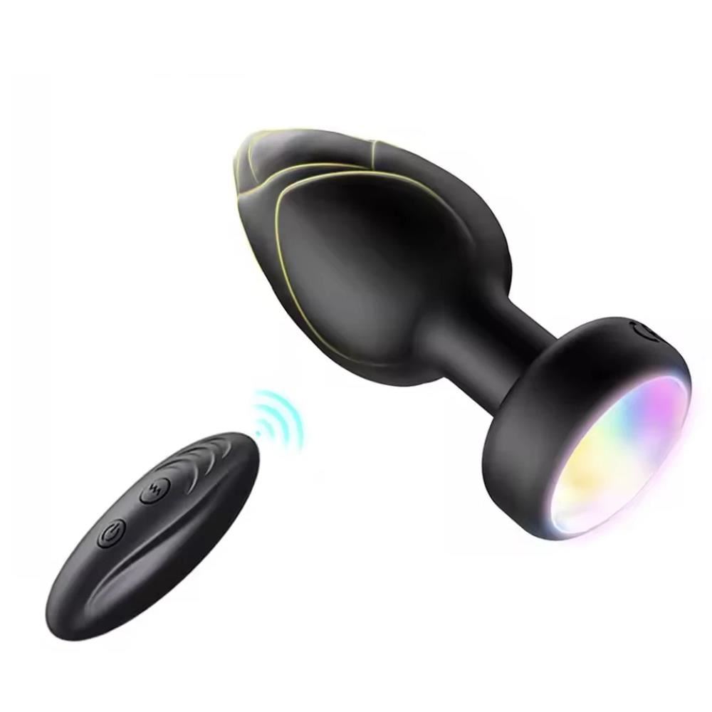 Plug Vibrador de 10 modos con control - Negro