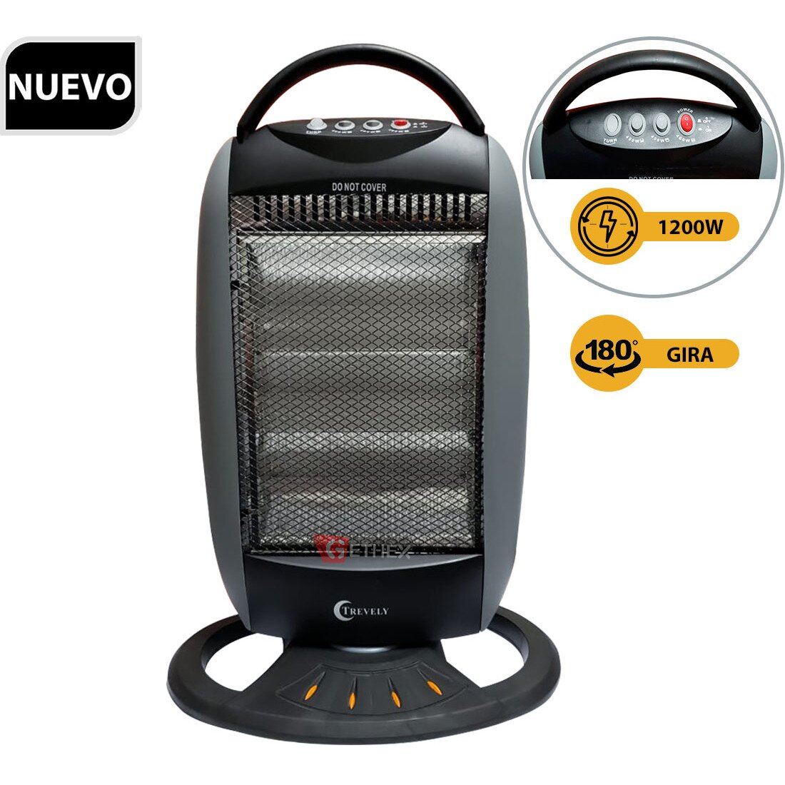 Calentador Halógeno TCH-020 - Gris- TREVELY