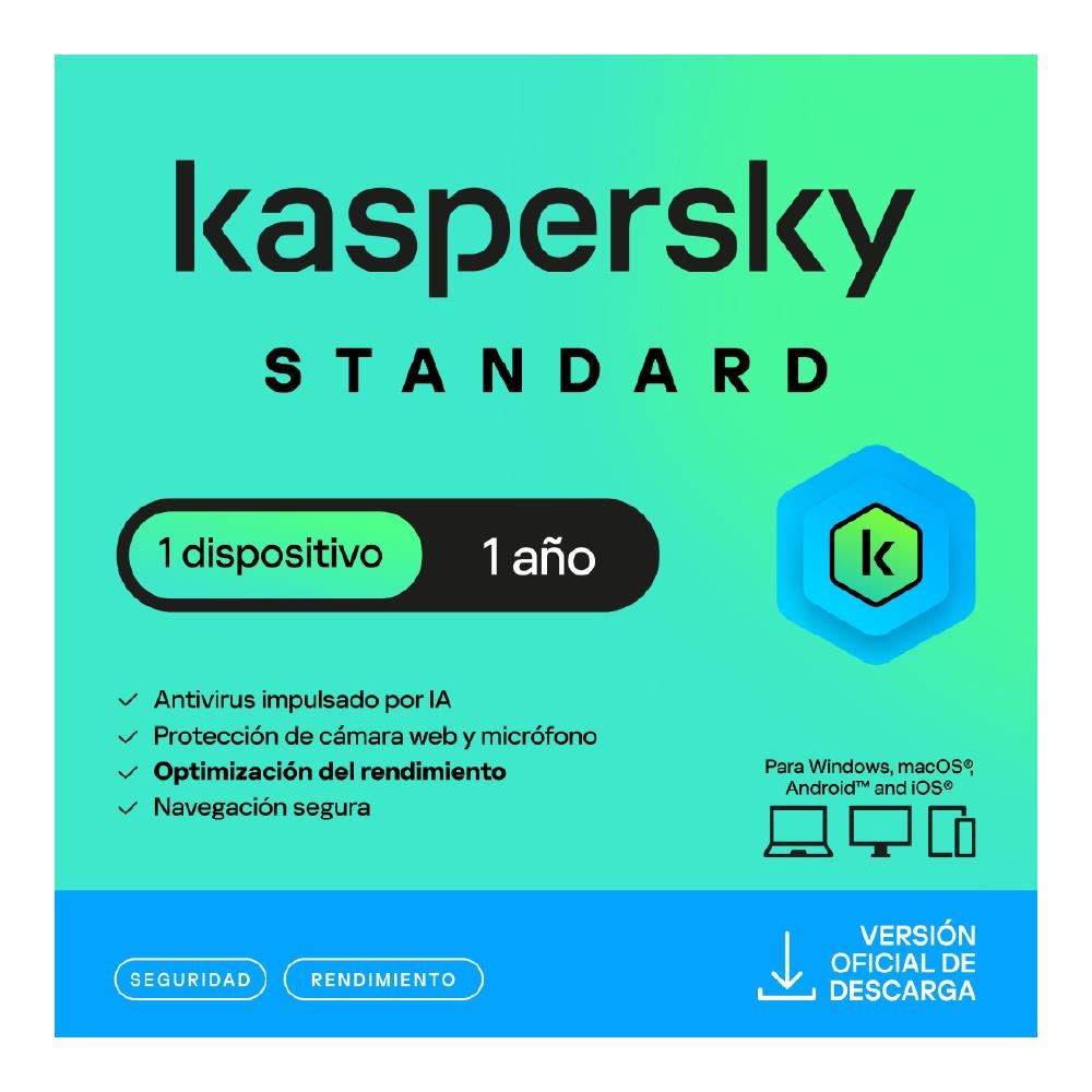 Kaspersky Antivirus Standard 1 Dispositivo Por 1 Año