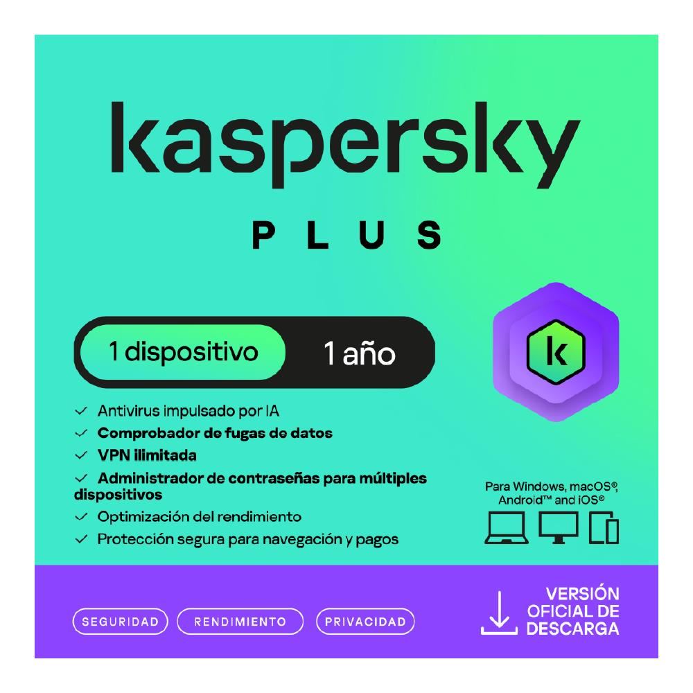 Kaspersky Antivirus Plus 1 Dispositivo Por 1 Año