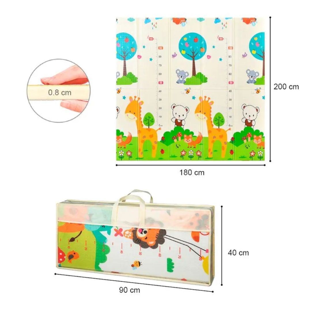 Piso Alfombra Reversible Plegable Para Bebes GRANDE 2 METRO X 1,80