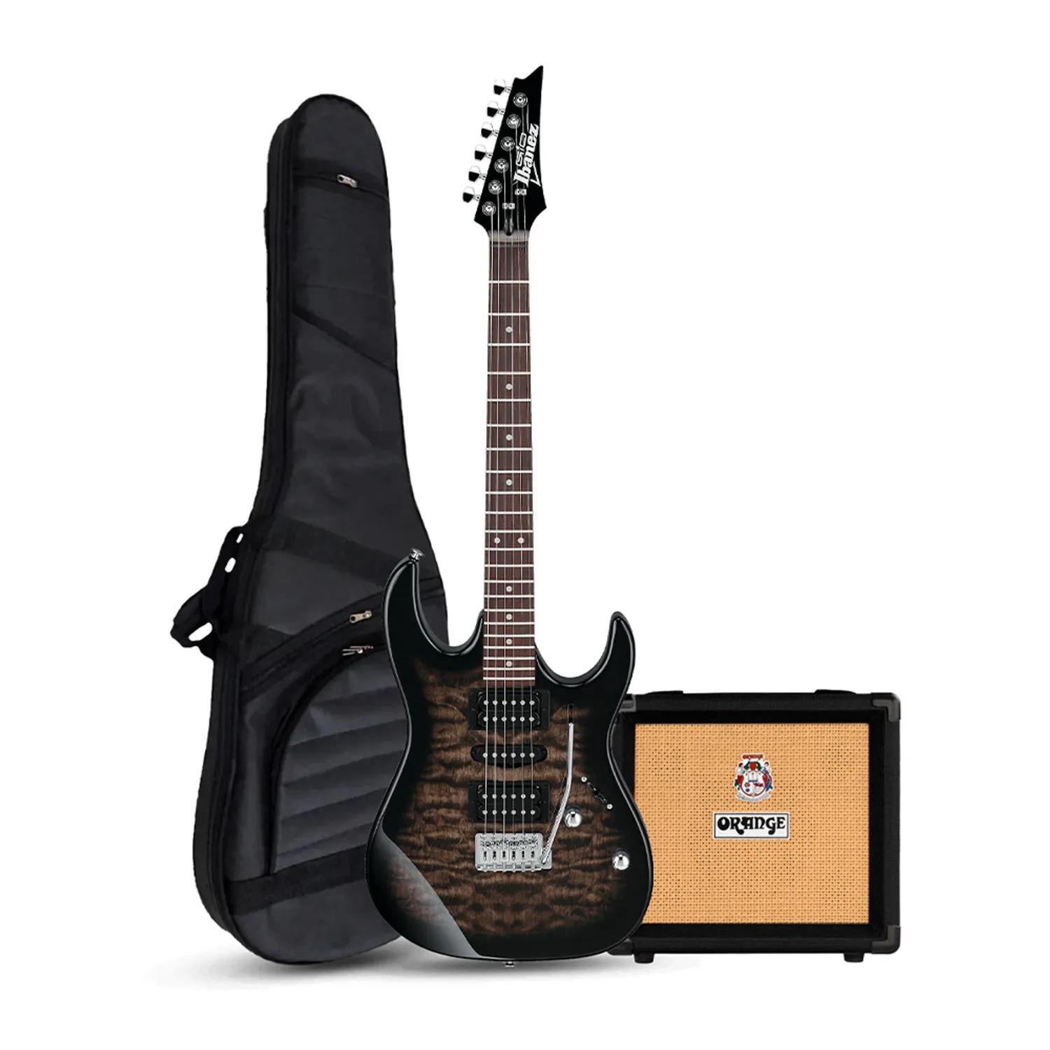 Gio Pack GRX70QA Transparent Black Burst - Orange Crush 12W