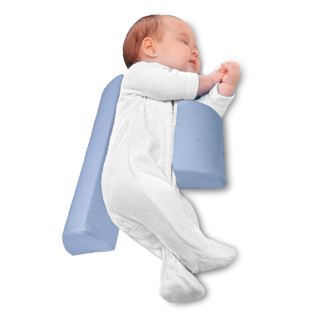 COJIN ANTICAÍDAS POSICINADOR BEBE MEMORY FOAM GEL CELESTE 42x42x11 CM