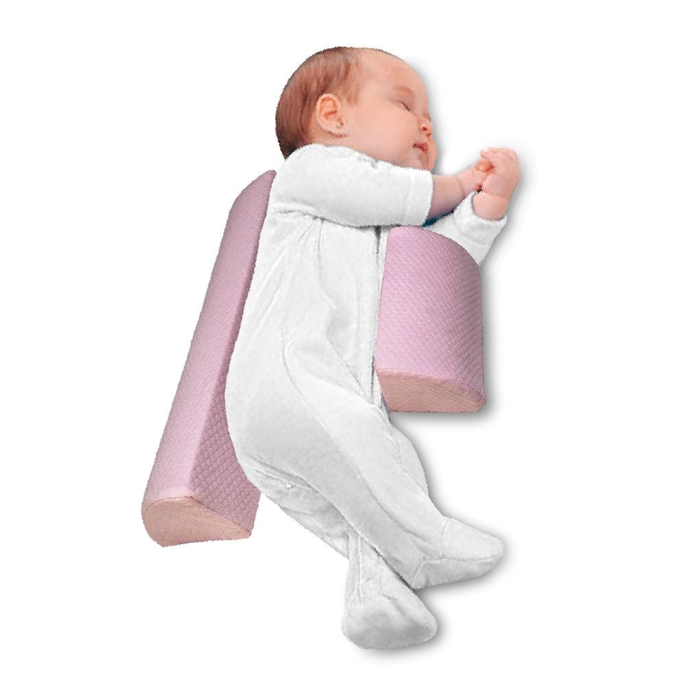 COJIN ANTICAÍDAS POSICINADOR BEBE MEMORY FOAM GEL ROSADO 42x42x11 CM