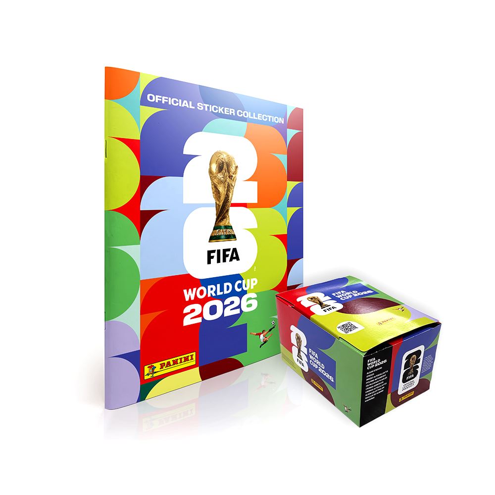 PREVENTA ALBUM COPA MUNDIAL 2026 PANINI – ALBUM TAPA BLANDA + 1 PAQUETON (104 SOBRES)