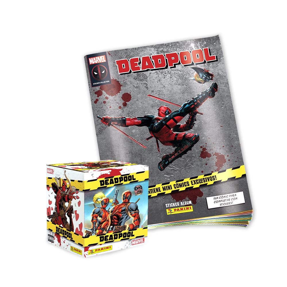 ALBUM DEADPOOL, ALBUM TAPA BLANDA + 1 PAQUETON